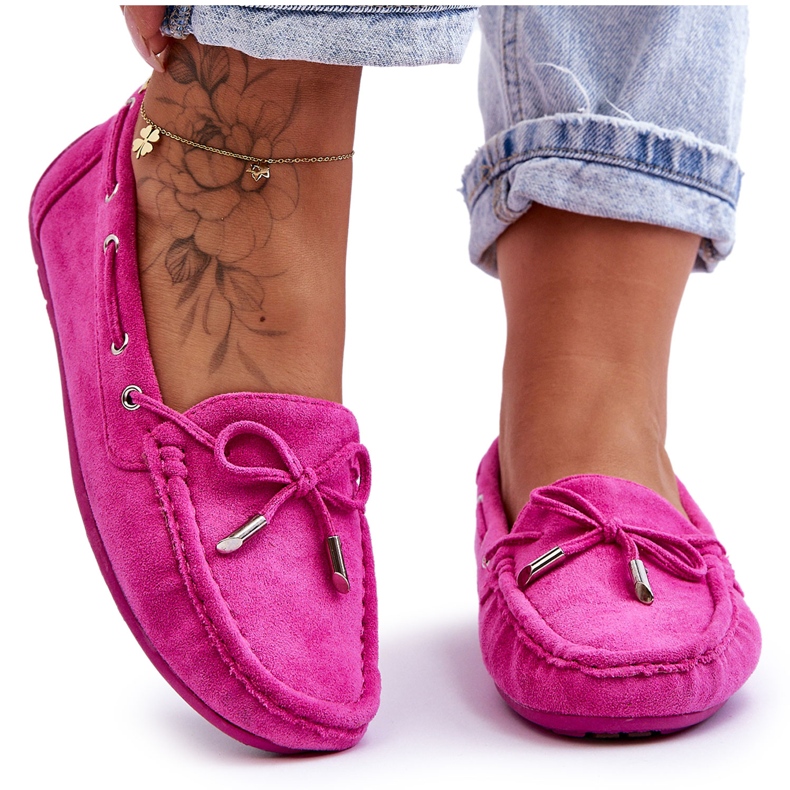 Damen-Loafer aus Wildleder in Rosa von Si Passione