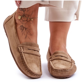 Damen-Loafer aus Wildleder in Braun von Lenvie