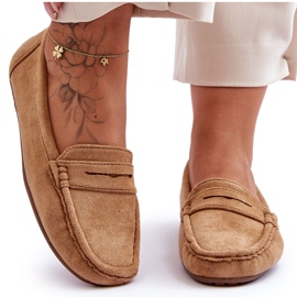 Wildleder-Kamel-Loafer für Damen braun