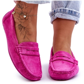 Damen-Loafer aus Wildleder in Rosa von Lenvie