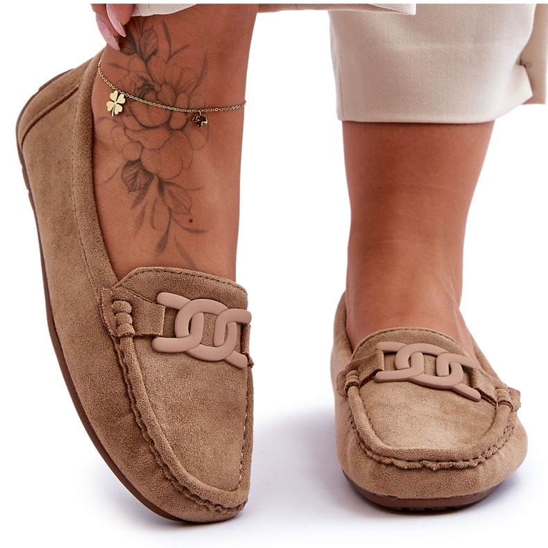 Modische Wildleder-Loafer für Damen in Braun von Rabell