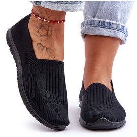 PE1 Damen-Slip-On-Sneakers Schwarz Lento