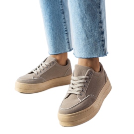 Graue Plateau-Sneaker von Amathymes