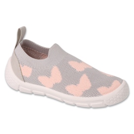 Befado Kinderschuhe grau und rosa 102X001