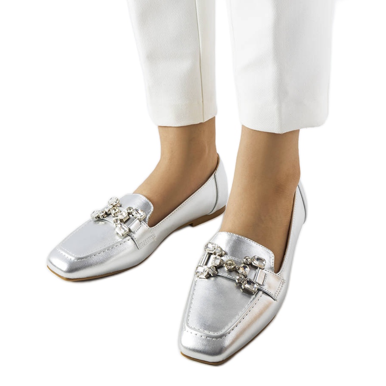 Marechal-Slipper aus Silber mit Zirkonia silber-
