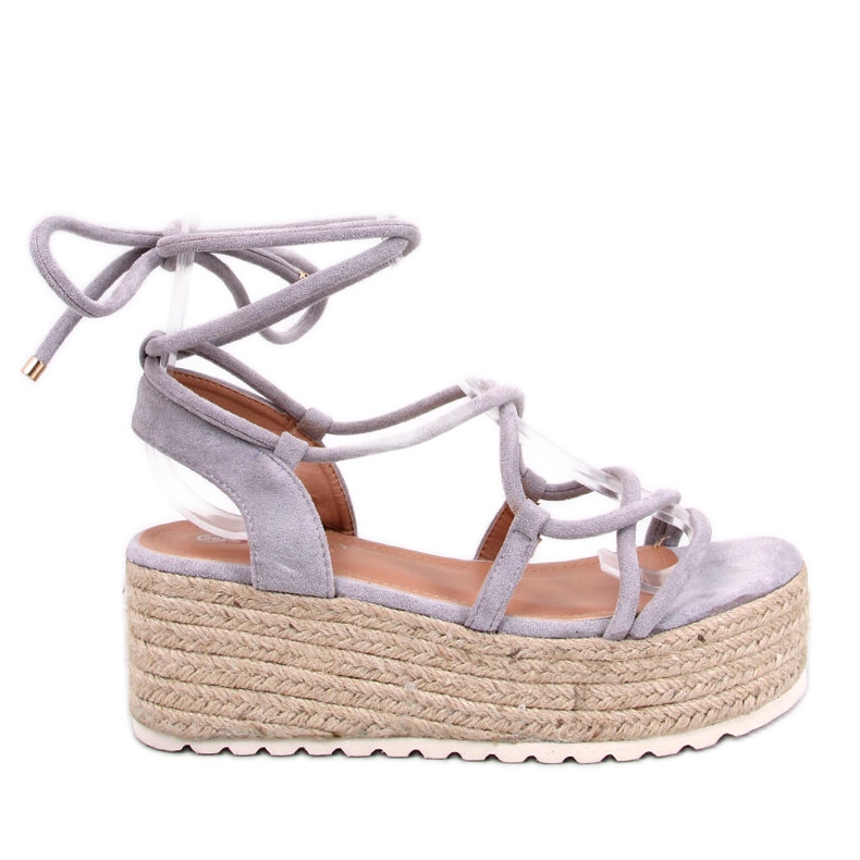 Graue Plateau-Espadrille-Sandalen von Renau