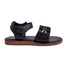 Kindersandalen mit Klettverschluss Herzen Schwarz Havanna