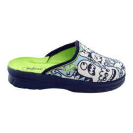 Befado Kinderschuhe Färbung Hausschuhe weiß marineblau blau