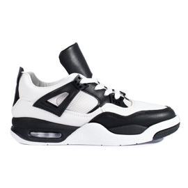 Schwarz-weiße Sneaker mit dicker Sohle von Shelovet