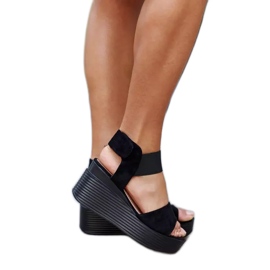 Schwarze Keilsandaletten von Romani