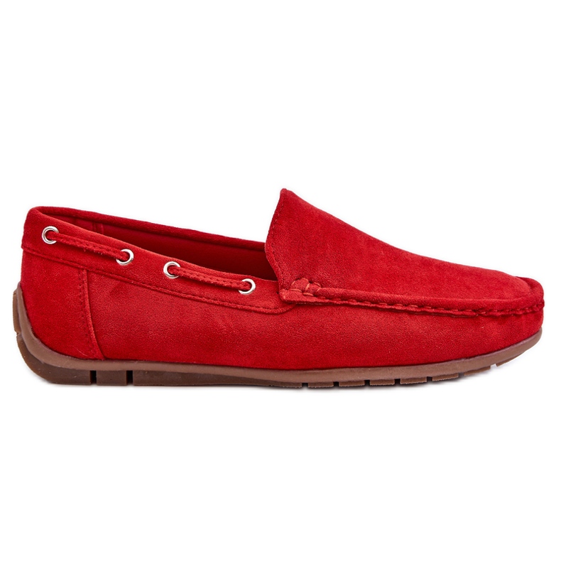 Herren-Slipper aus rotem Rayan-Wildleder