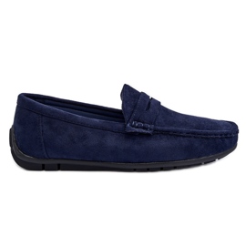Marineblaue Wesley-Wildleder-Loafer für Herren