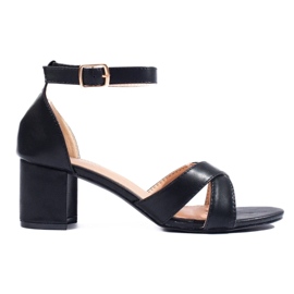 Schwarze Shelovet-Sandalen für Damen