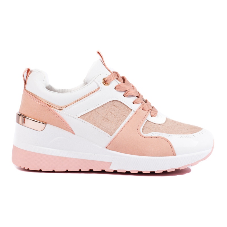 Damen-Sneakers mit Keilabsatz von Shelovet in Rosa