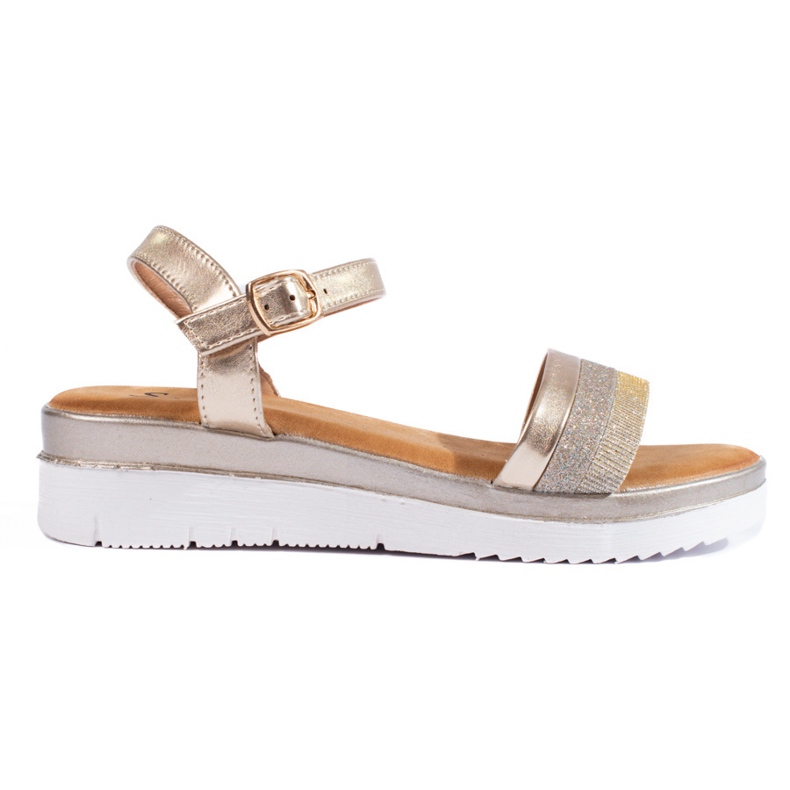 Damen-Plateausandalen Shelovet Gold golden