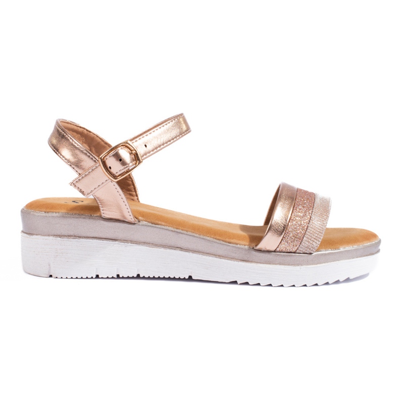 Damen-Plateausandalen Shelovet Gold golden