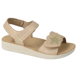 Befado Kindersandalen mit dekorativem Stern 068Y004 Beige und Gold golden