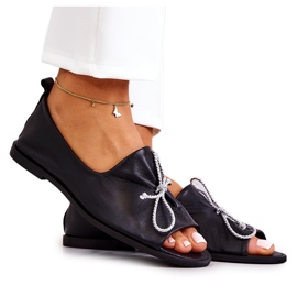 Leder Damen Ballerinas Nicole 2660/001 Schwarz