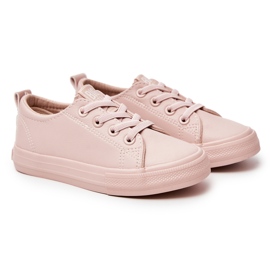 Kinder um Öko-Leder-Sneaker Big Star JJ374022 Nackt rosa