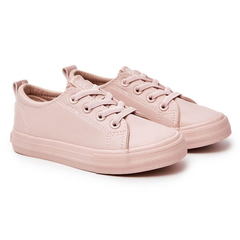 Kinder um Öko-Leder-Sneaker Big Star JJ374022 Nackt rosa