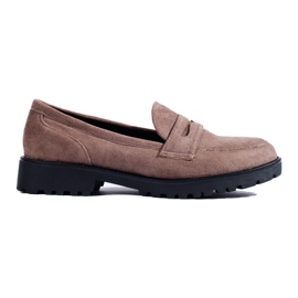 Dunkelbeige Wildlederschuhe für Damen von Shelovet