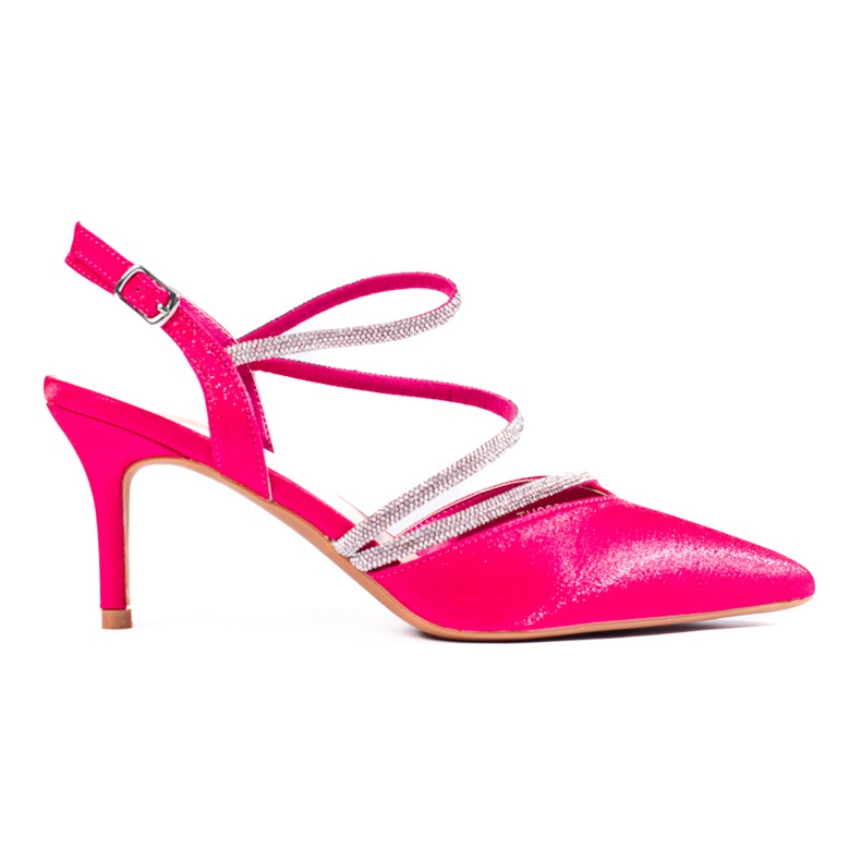 Fuchsiafarbene Shelovet-Pumps mit hohem Absatz für Damen rosa
