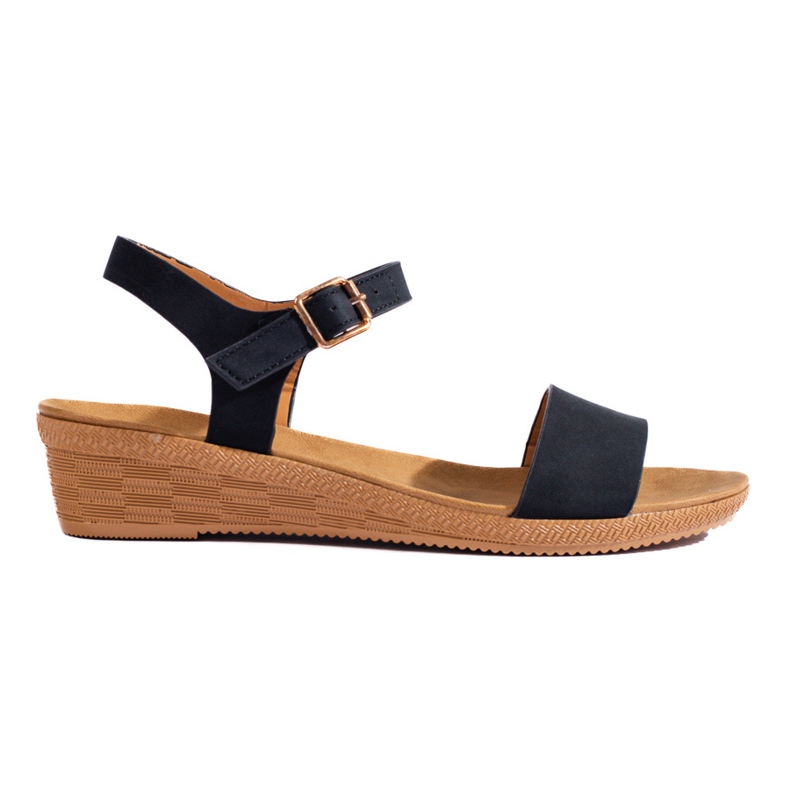 Schwarze Plateausandalen für Damen von Shelovet