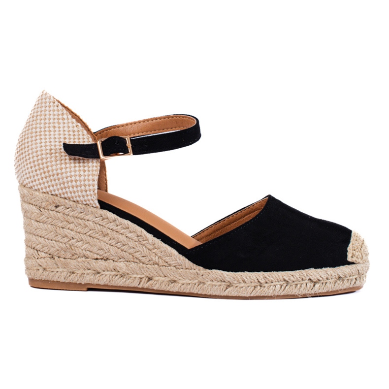 Damen-Espadrilles mit Keilabsatz von Shelovet in Schwarz
