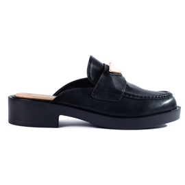 Schwarze Shelovet-Pantoletten für Damen