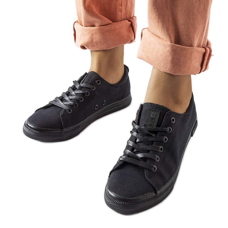 Schwarze Turnschuhe Big Star LL274057