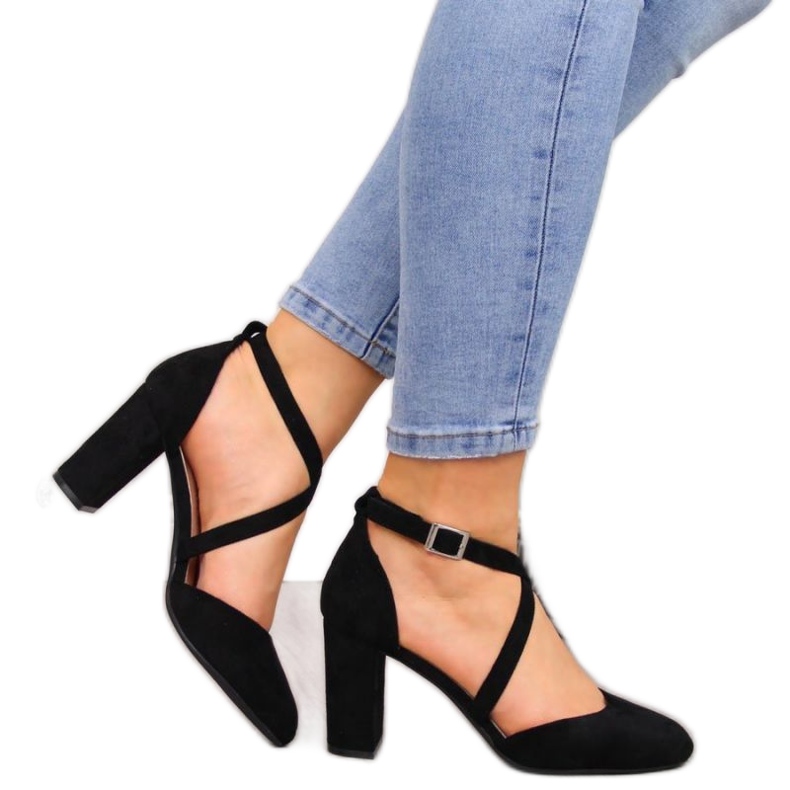 Sandalen am Pfosten Sergio Leone W SK248A schwarz