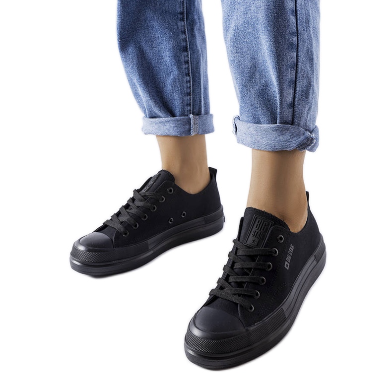 Schwarze Plateau-Sneaker von Big Star LL274967