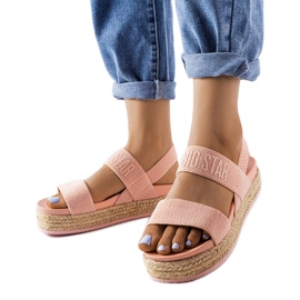 Rosa Plateausandalen von Big Star LL274859