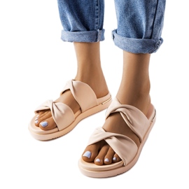 Beigefarbene Big Star-Hausschuhe LL274A122