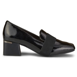 La.Fi Pumps aus Lackleder mit niedrigem Absatz schwarz