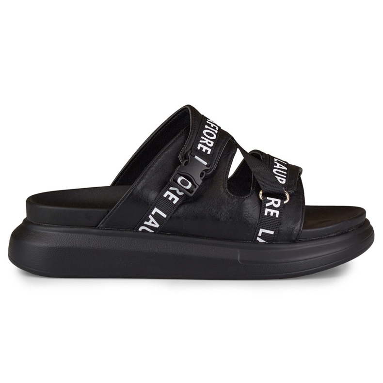 Stylische schwarze Hausschuhe von La.Fi