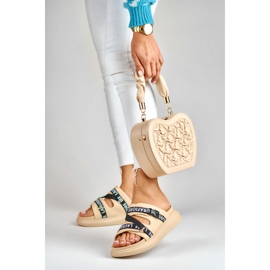 Stylische beige Hausschuhe von La.Fi