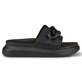 La.Fi Schwarze Flip-Flops mit Kette