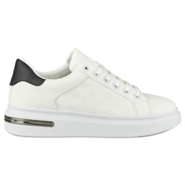 Sportschuhe mit dekorativer Rückseite weiß