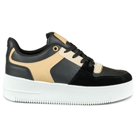 Modische schwarze Sportschuhe für Damen