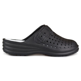 Bequeme Damen-Flip-Flops mit bedeckten Fingern in Schwarz