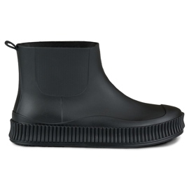 Mattschwarze Damen-Regenstiefel