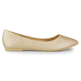 Goldglänzende Ballerinas für Damen golden
