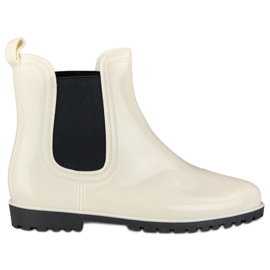 Klassische beige Gummistiefel für Damen