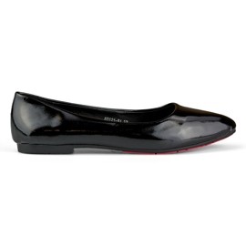 Schwarz lackierte Ballerinas für Damen