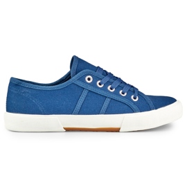 Marineblaue niedrige Sneakers