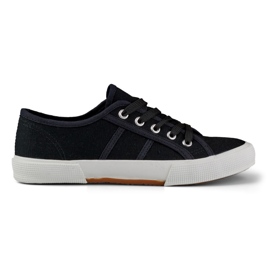 Schwarze niedrige Sneakers