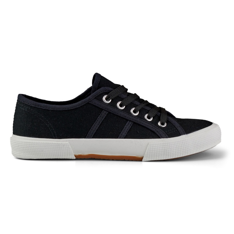 Schwarze niedrige Sneakers