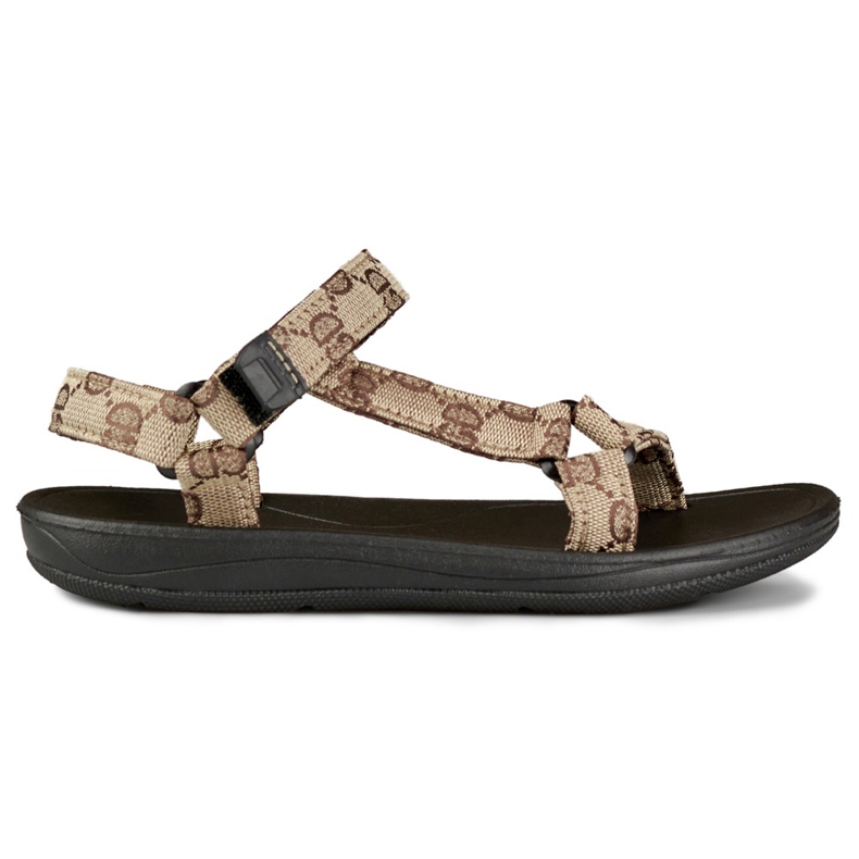 Damensandalen mit flacher Sohle beige