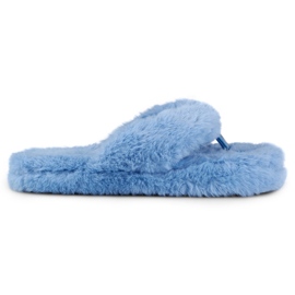 Pelzblaue Flip-Flops